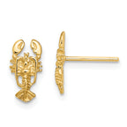 10K 2-D Lobster Post Earrings