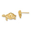 10K Polished Turtle Post Earrings