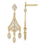 10K w/Rhodium Filigree Chandelier Dangle Earrings