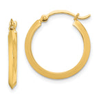 10k Polished Hoop Earrings