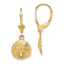 10K Polished Sand Dollar Leverback Earrings