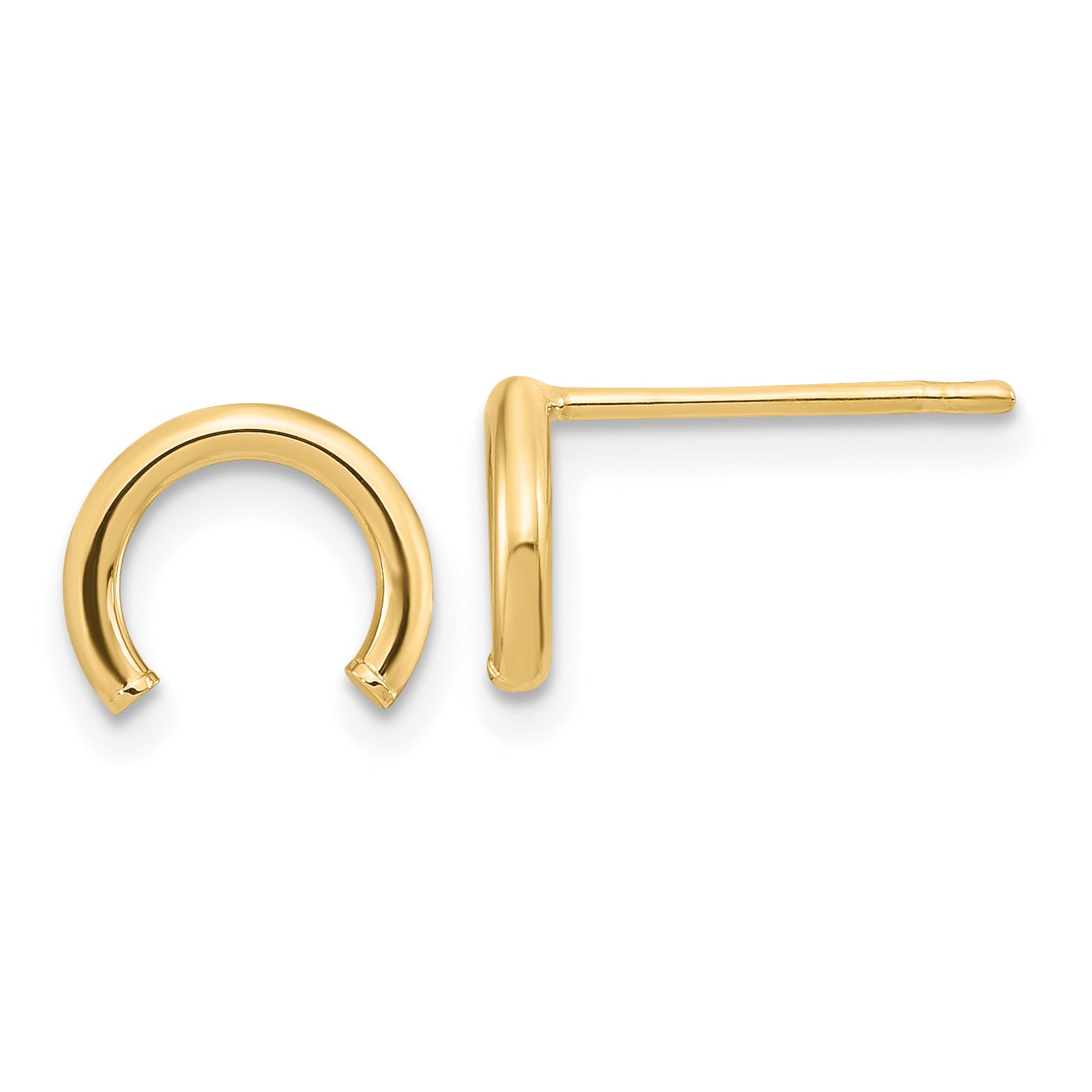 10k Polished U Shape Tube Post Earrings Main image