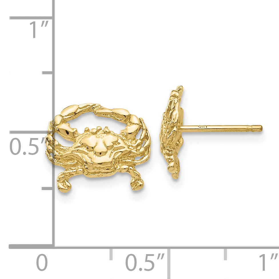 10k Crab Post Earrings