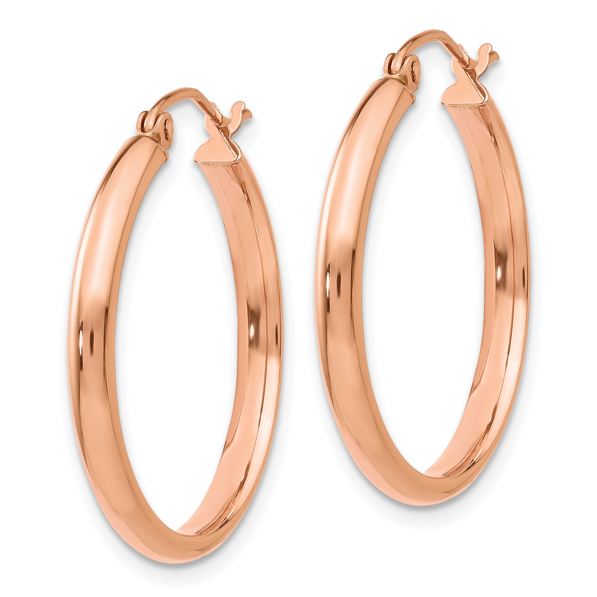 10k Rose Gold Hoop Earrings Secondary image