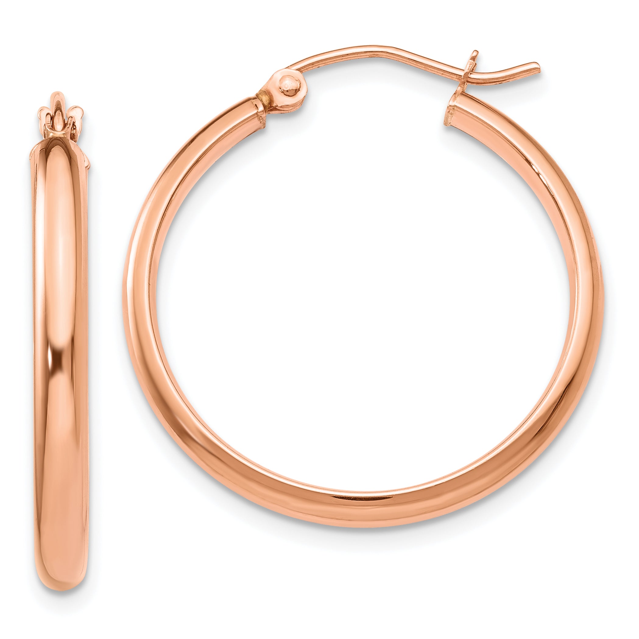 10k Rose Gold Hoop Earrings Main image