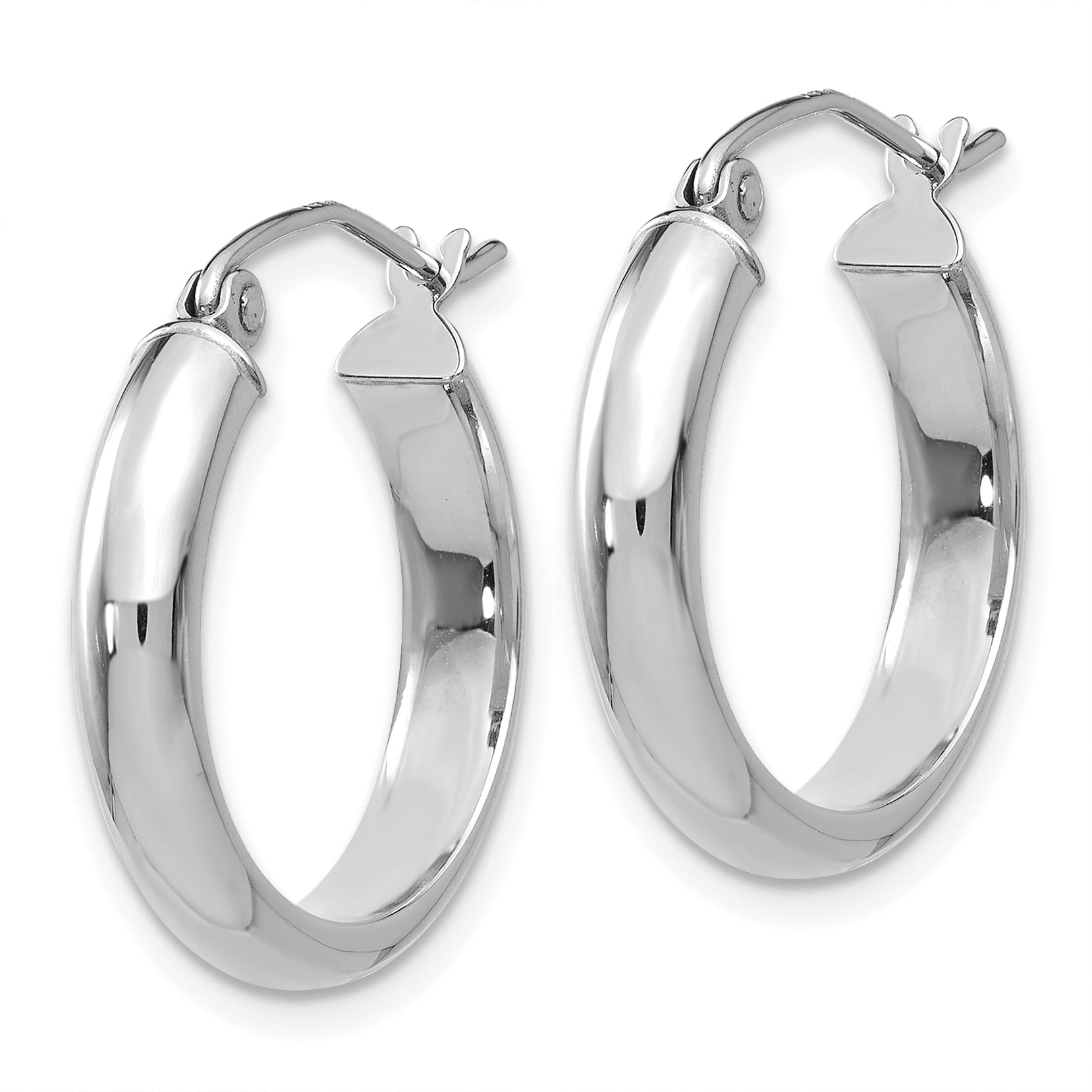 10k White Gold Hoop Earrings Secondary image