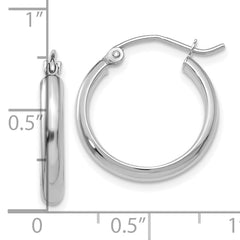 10k White Gold Hoop Earrings