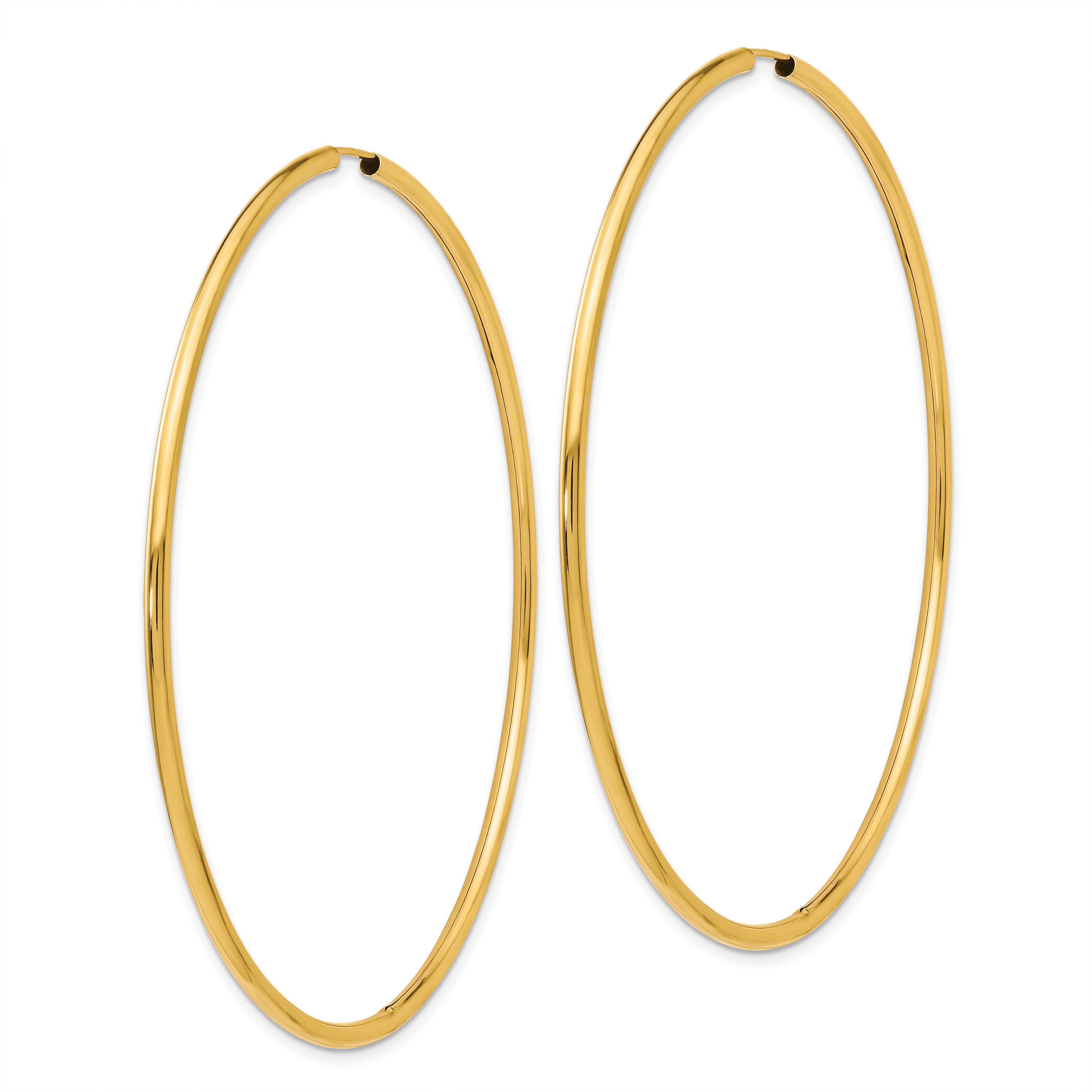 10k Endless Hoop Earrings Secondary image