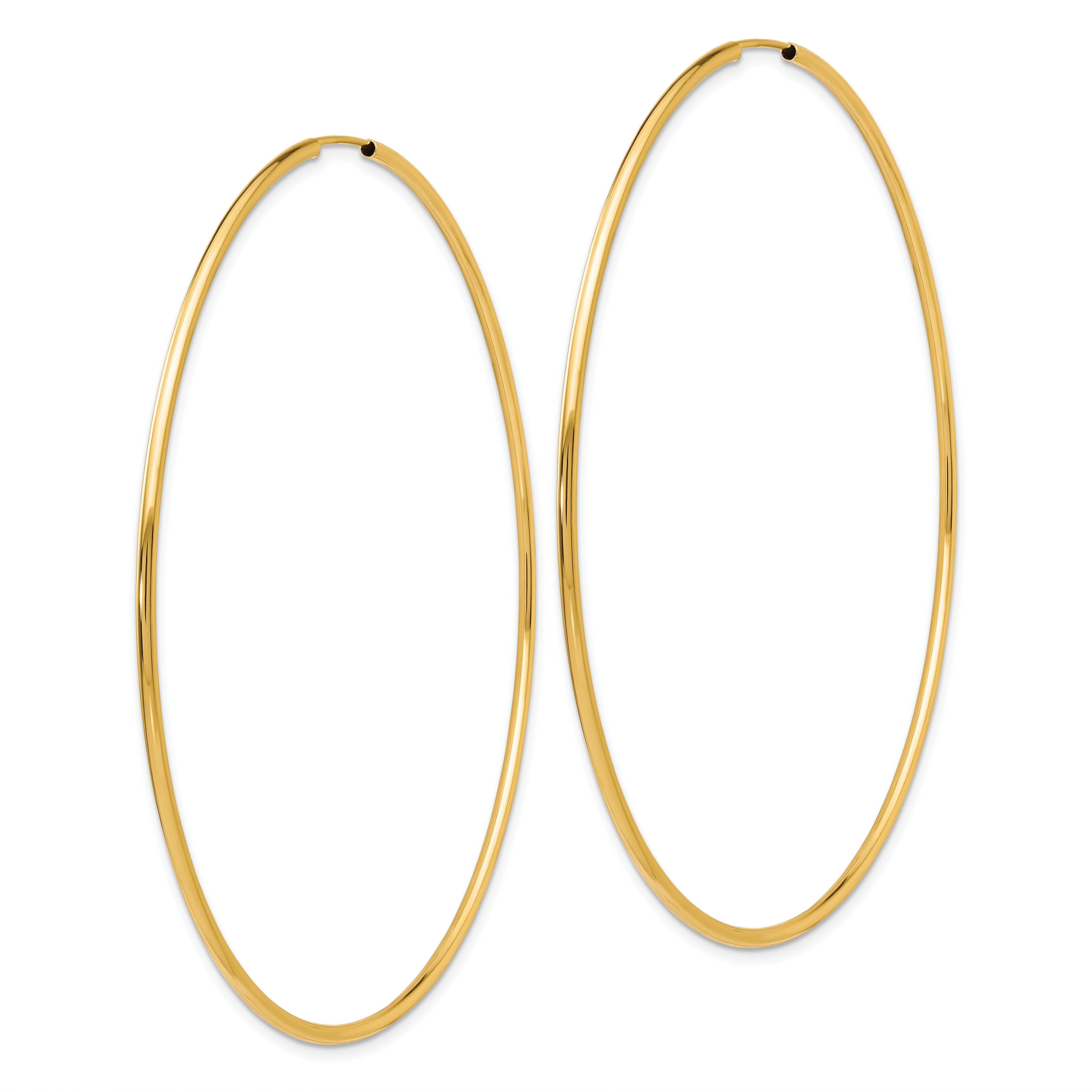 10k Endless Hoop Earrings Secondary image