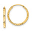10k Diamond-cut Square Tube Endless Hoop Earrings