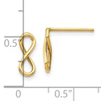 10k Polished Infinity Post Earrings