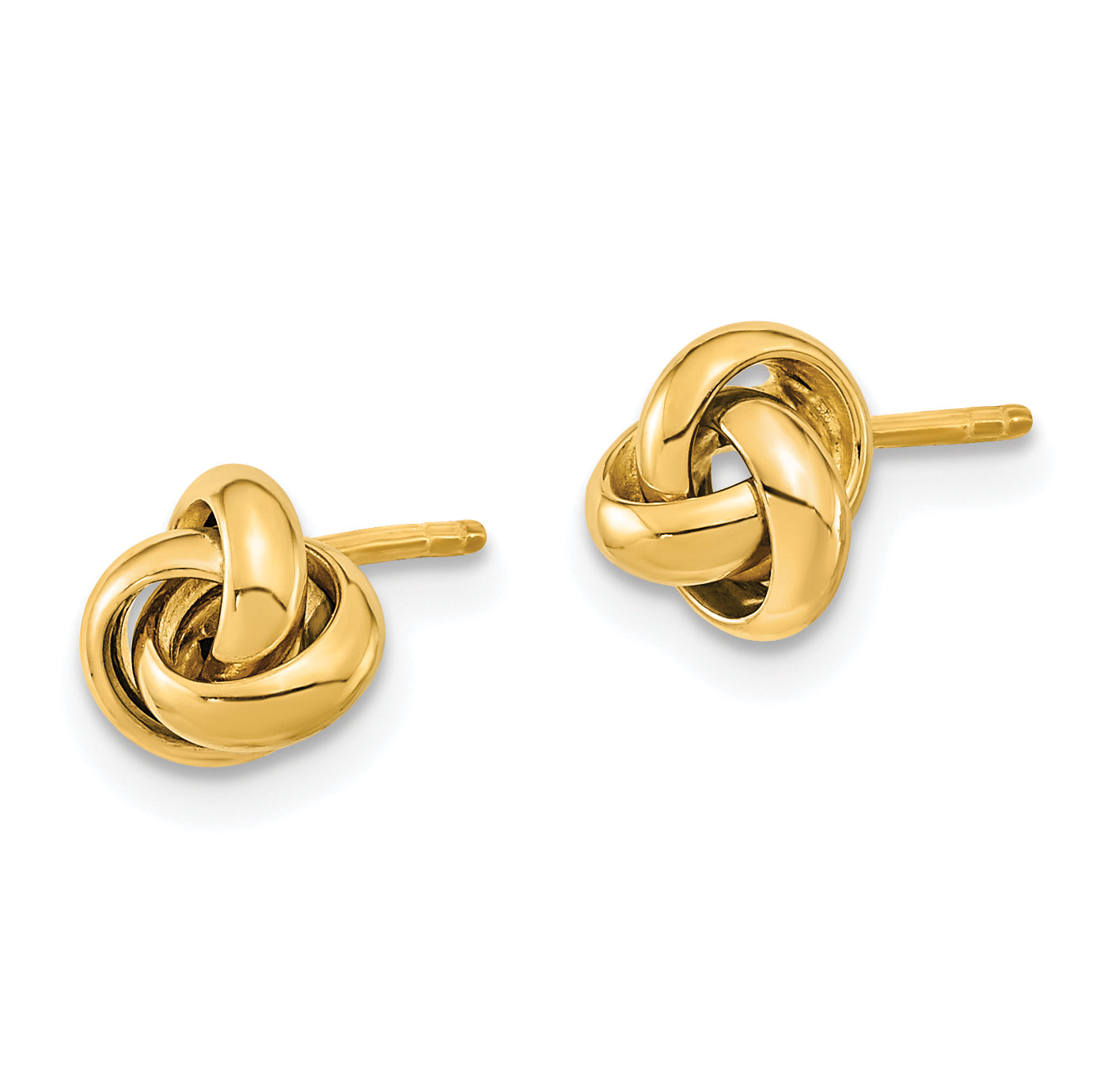 10k Polished Love Knot Post Earrings Secondary image