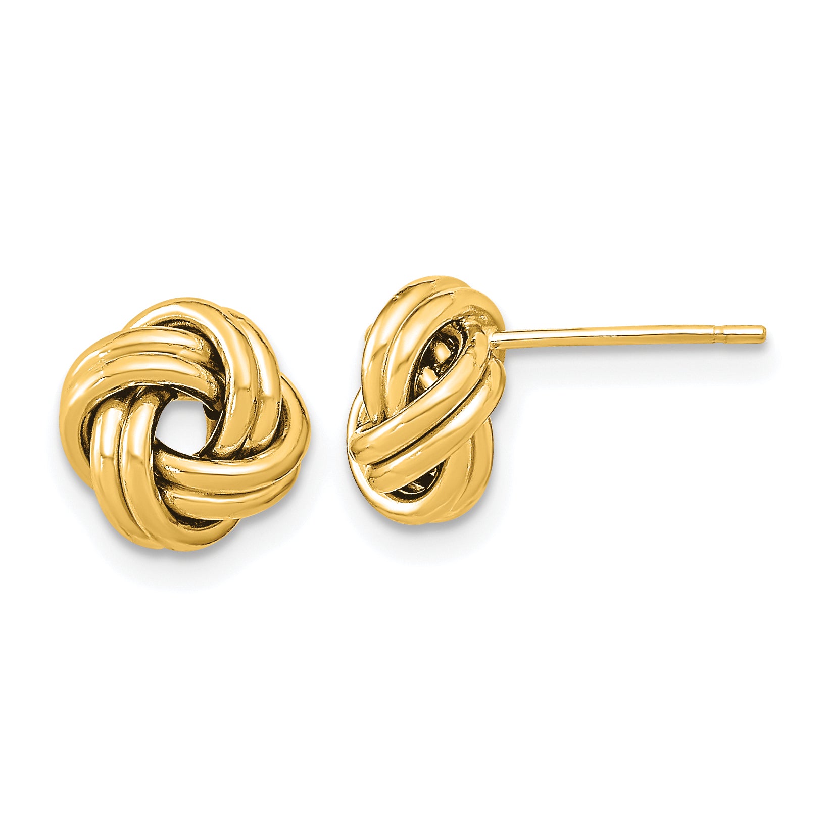10k Polished Double Love Knot Post Earrings Main image