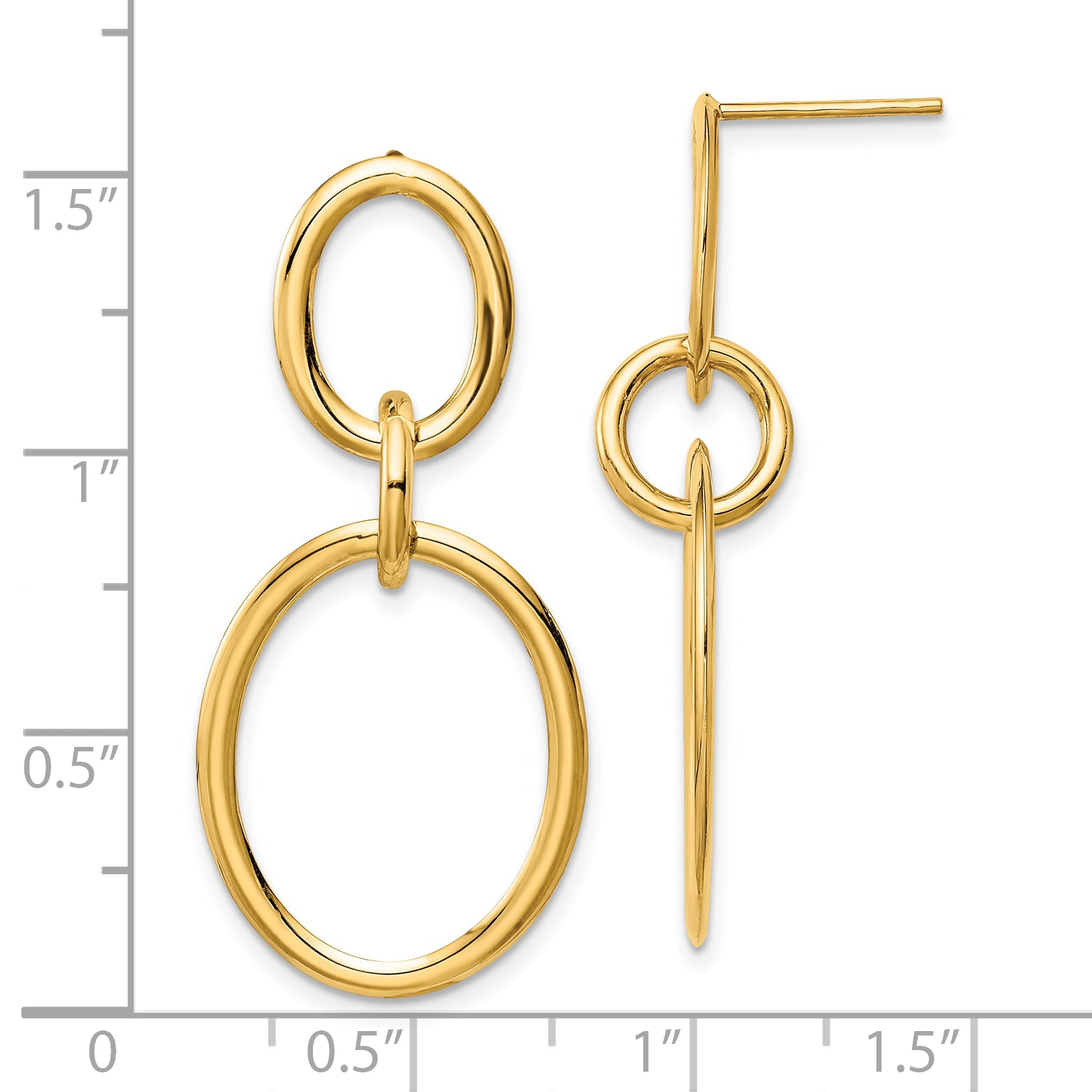 10k Yellow Gold Hoop Earrings