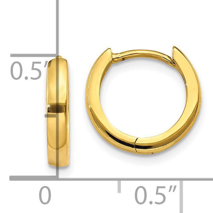 10k 2.25mm Hinged Hoop Earrings