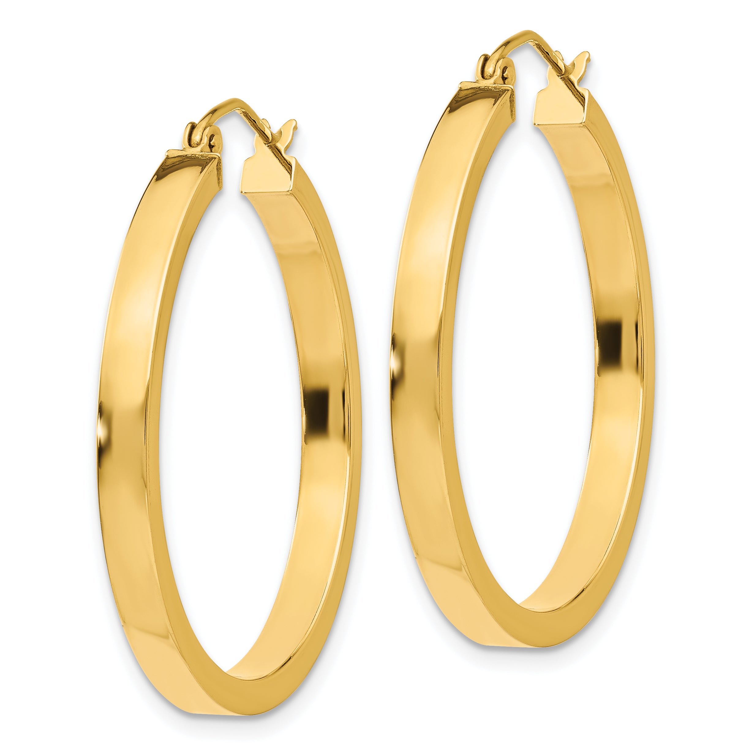 10k 2x3mm Square Tube Hoops Secondary image