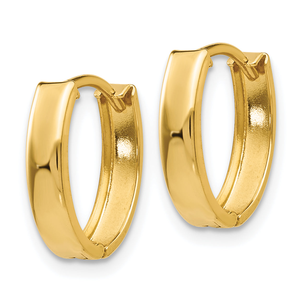 10k Polished Hinged Hoop Earrings Secondary image