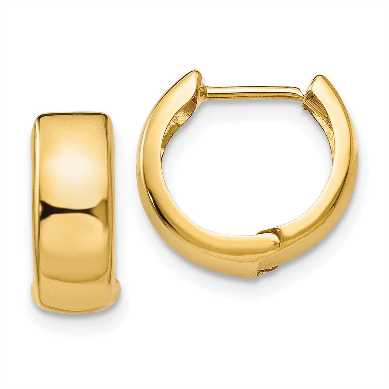 10k Hinged Hoop Earrings Main image