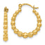 10K Beaded Hoop Earrings
