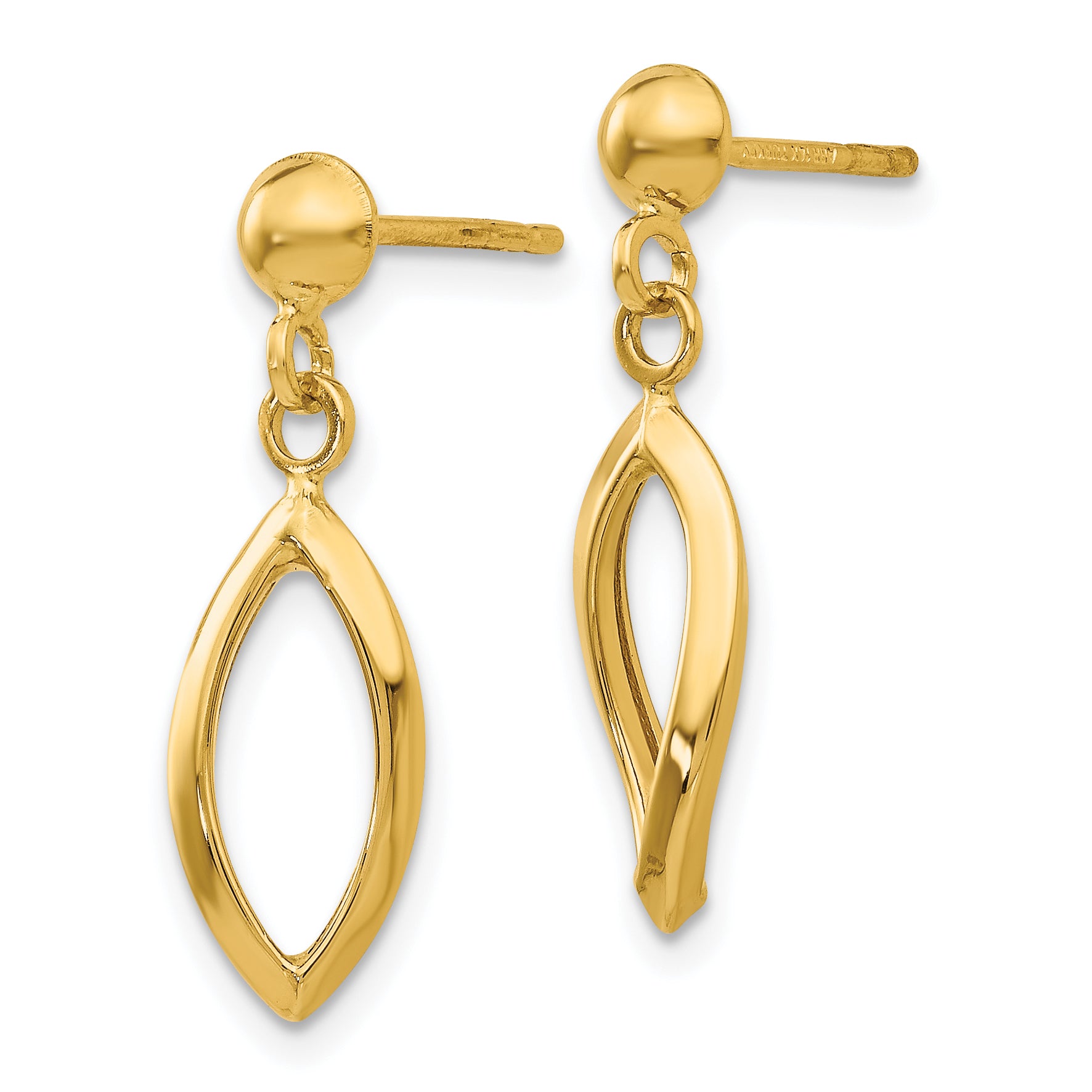 10k Post Dangle Earrings