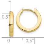 10K Hinged Hoop Earrings