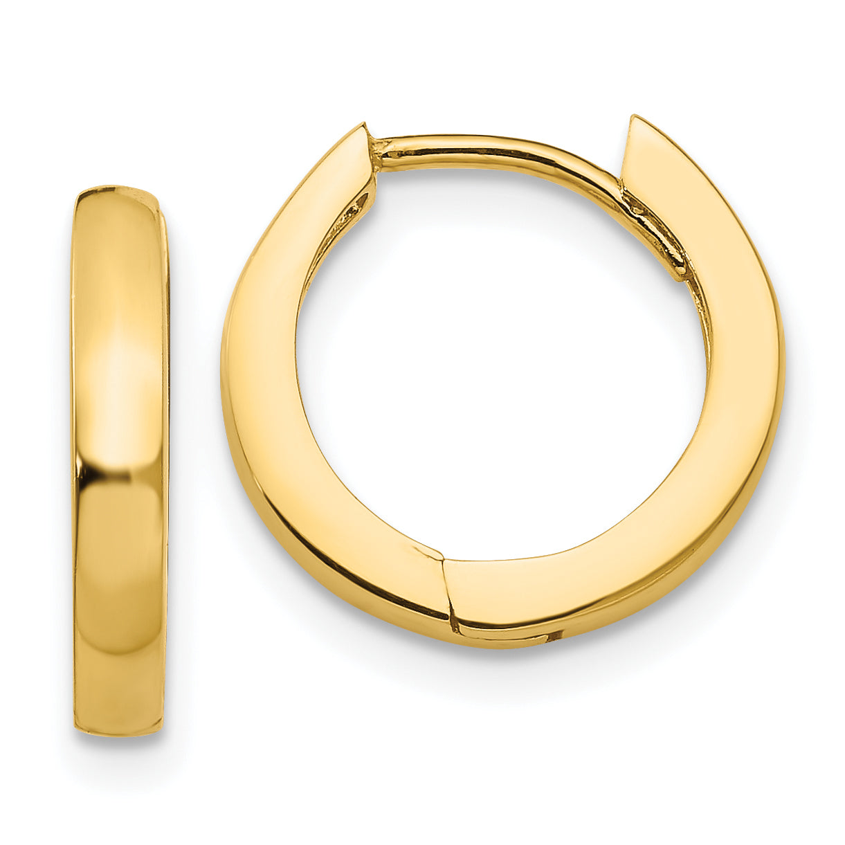 10K Hinged Hoop Earrings Main image