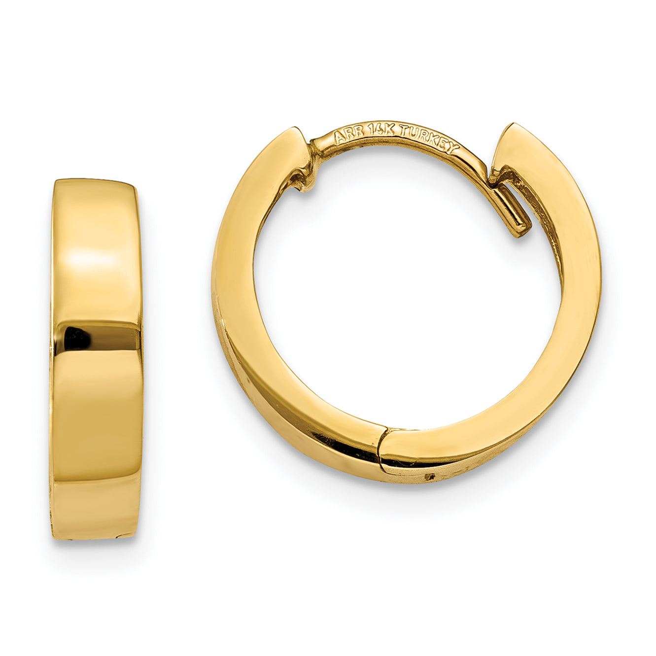 10k Round Hinged Hoop Earrings Main image