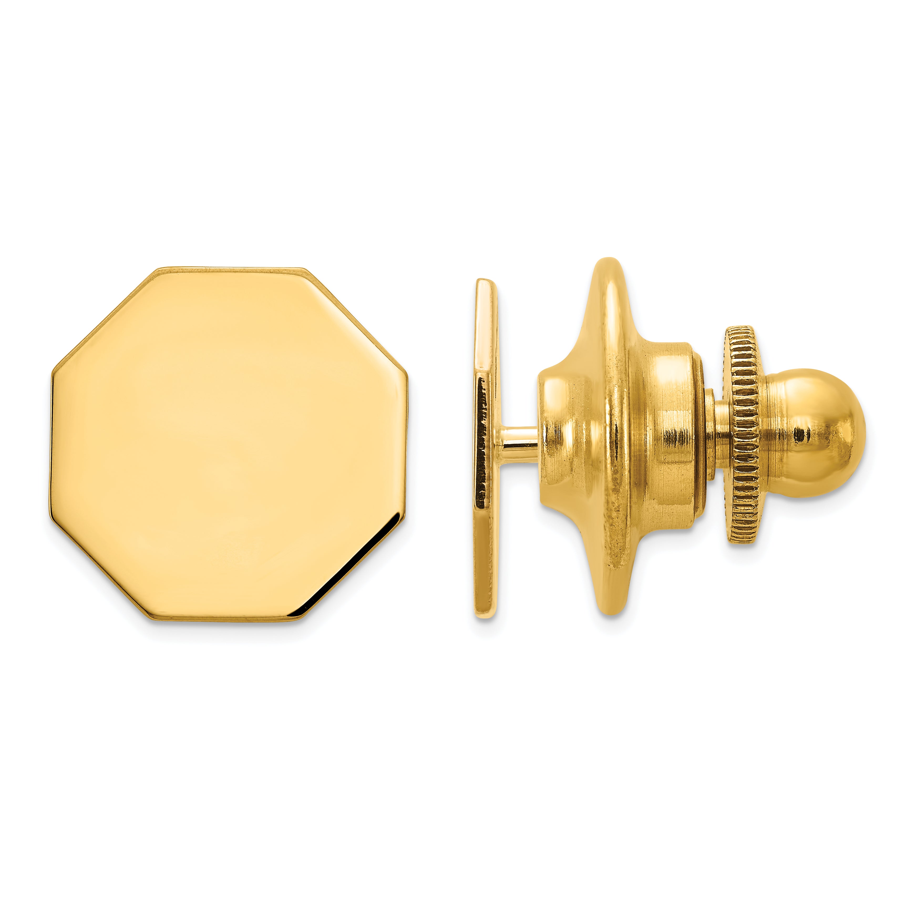 10K Men's Octagonal Tie Tac