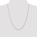 10k White Gold 1.15mm Diamond Cut Machine Made Rope Chain