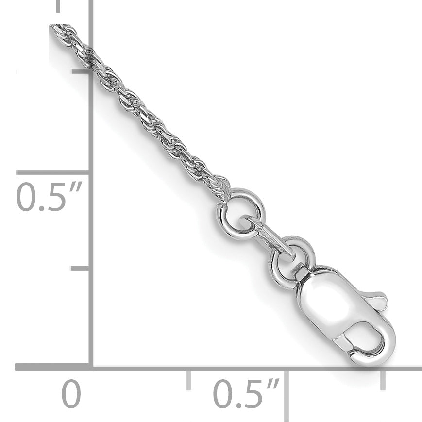 Diamond-Cut Rope Chain in 10K White Gold, 1.15mm Secondary image