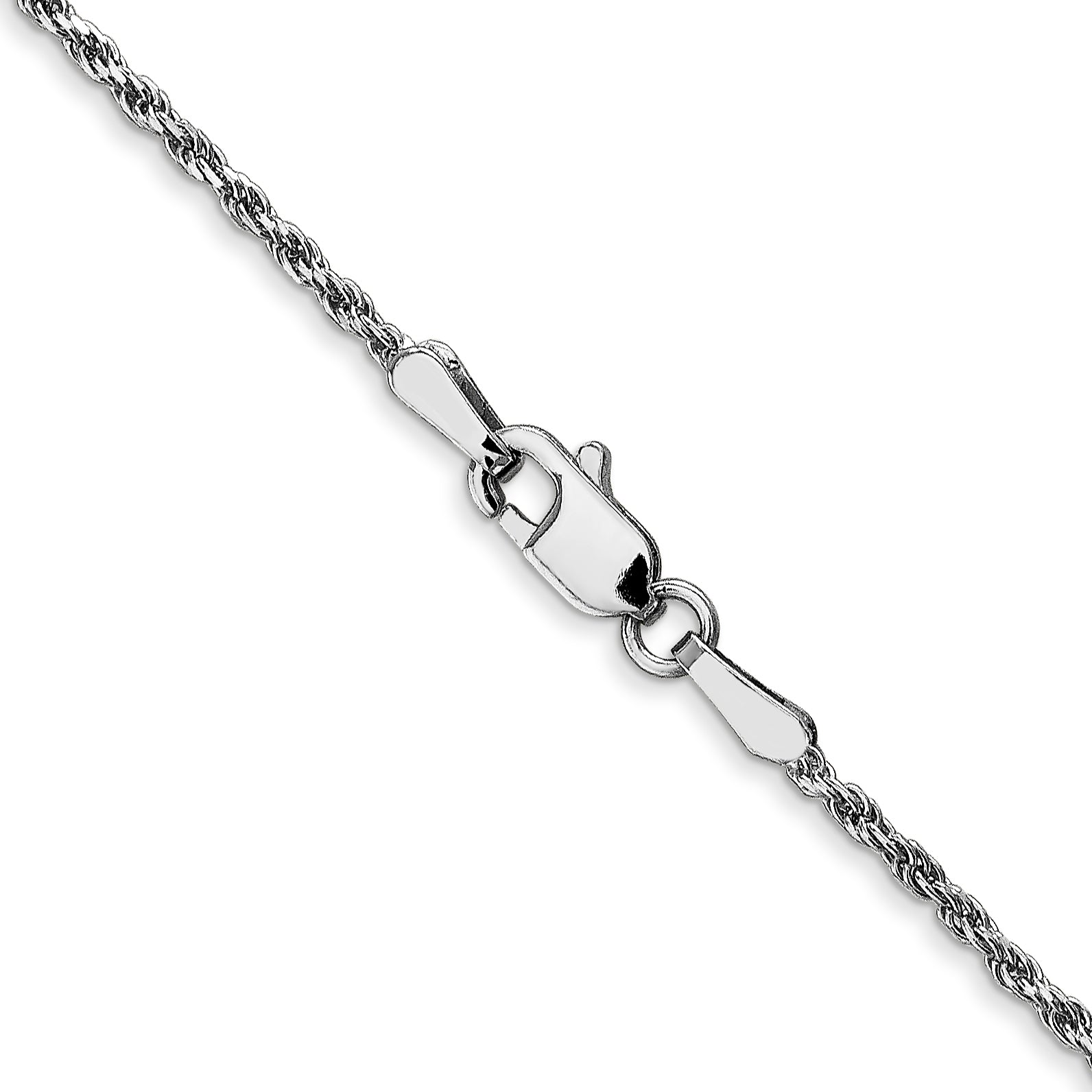 Diamond-Cut Rope Chain in 10K White Gold, 1.3mm Secondary image