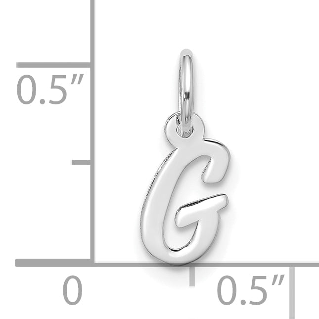 10kw Small Script Initial G Charm