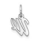 10kw Small Script Initial W Charm
