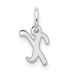 10kw Small Script Initial X Charm