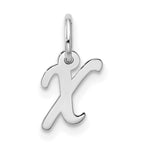10kw Small Script Initial X Charm