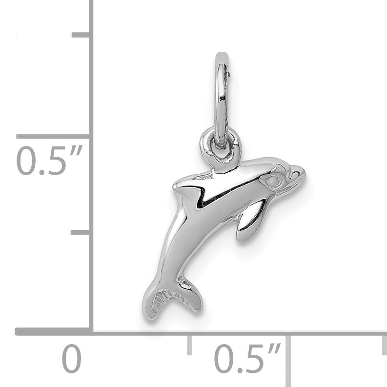10k White Gold Dolphin Charm Secondary image