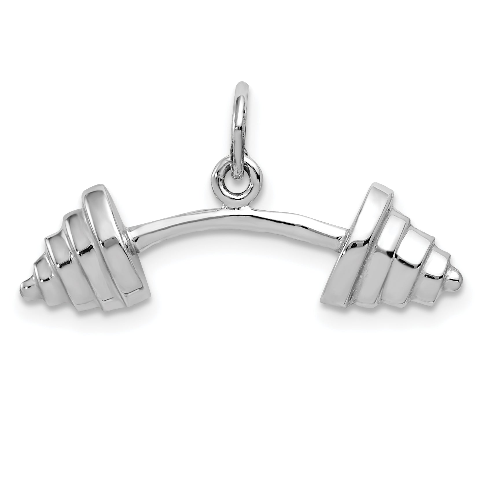 10k White Gold Barbell Charm Main image