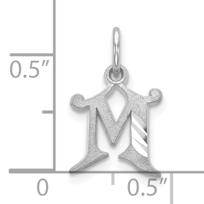 10KW Diamond-cut Initial M Charm