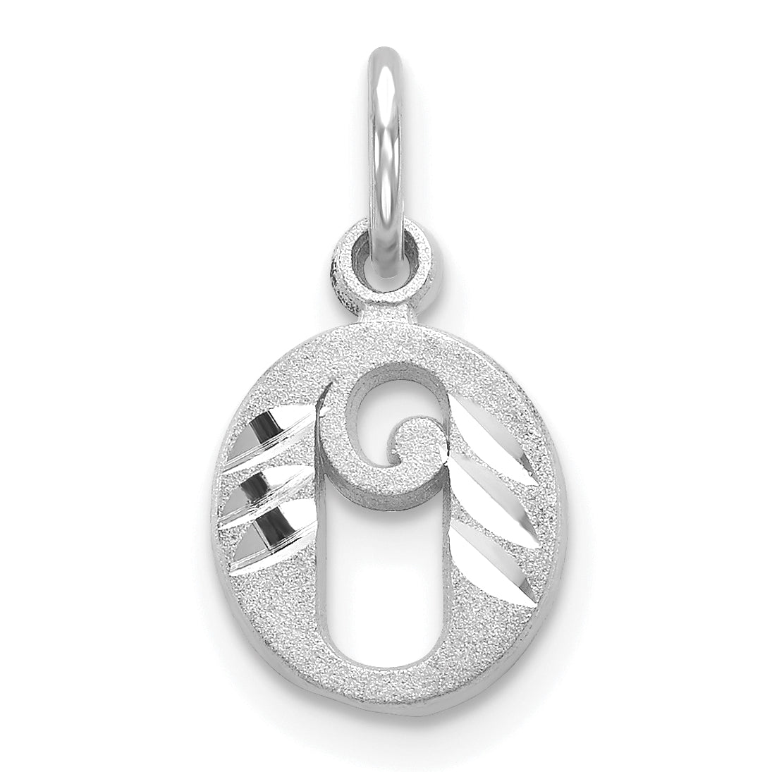 10KW Diamond-cut Initial O Charm Main image