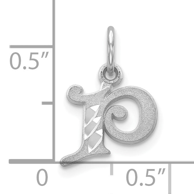10KW Diamond-cut Initial P Charm Secondary image