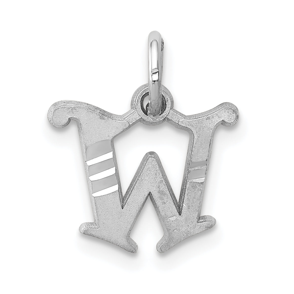 10KW Diamond-cut Initial W Charm Main image