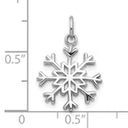10k White Gold Snowflake Charm