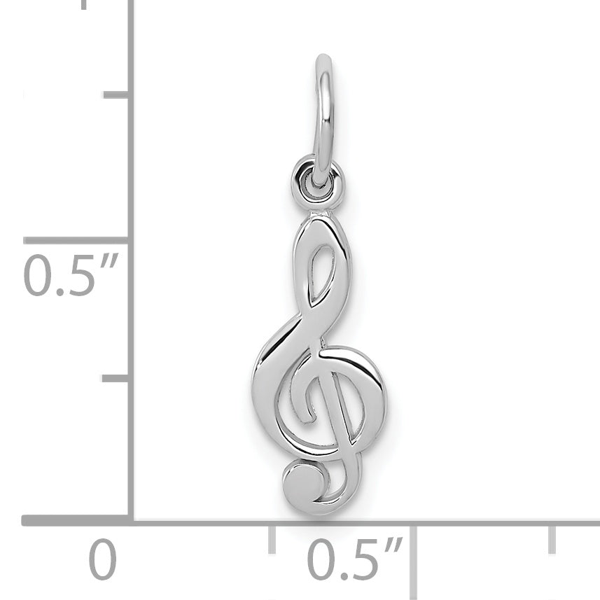 10k White Gold Treble Clef Charm Secondary image