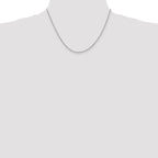 10k White Gold 1.85mm D/C Quadruple Rope Chain