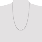 10k White Gold 1.85mm D/C Quadruple Rope Chain