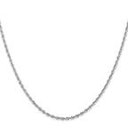 10k White Gold 2mm D/C Quadruple Rope Chain