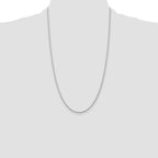 10k White Gold 2mm D/C Quadruple Rope Chain