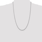 10k White Gold 2.75mm D/C Quadruple Rope Chain