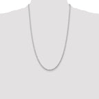 10k White Gold 3mm D/C Quadruple Rope Chain