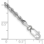 10k White Gold 3mm D/C Quadruple Rope Chain